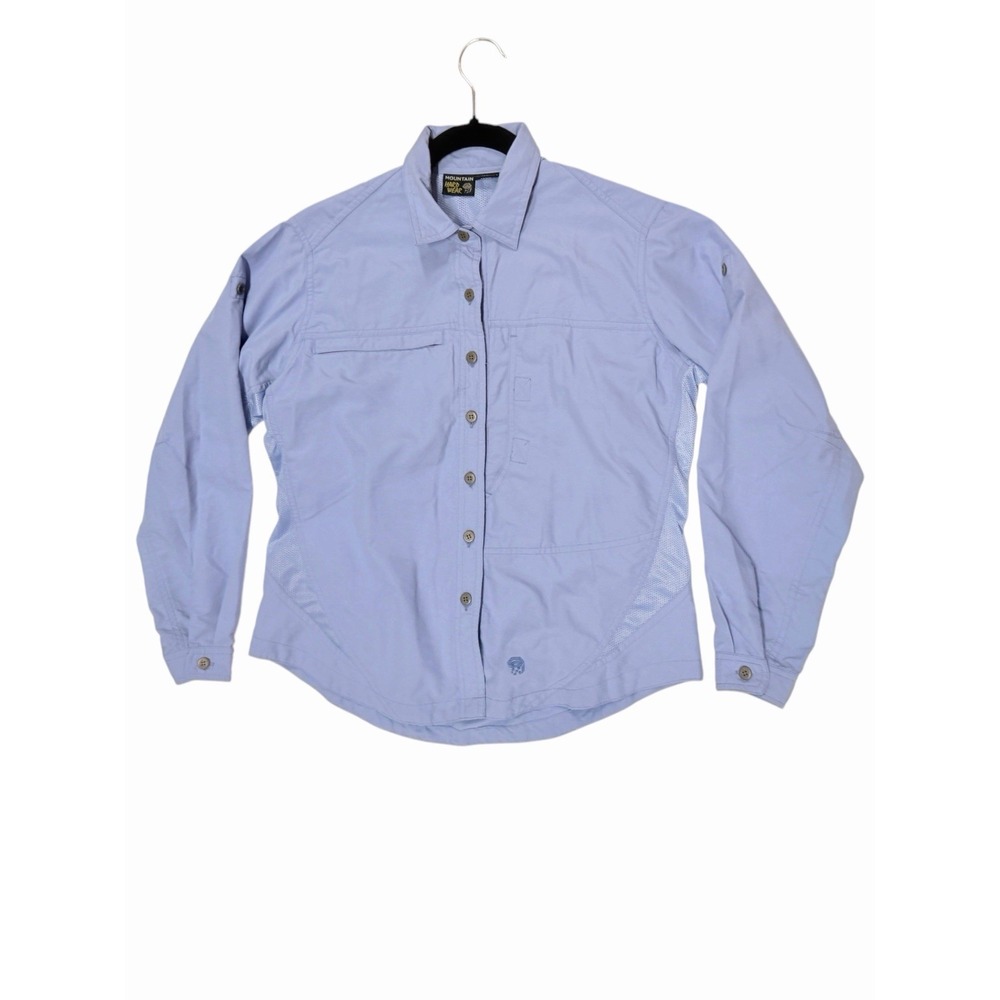Mountain Hardwear Women Canyon Shirt Long Sleeve Buttoned Vented Hiking Top Sz 6